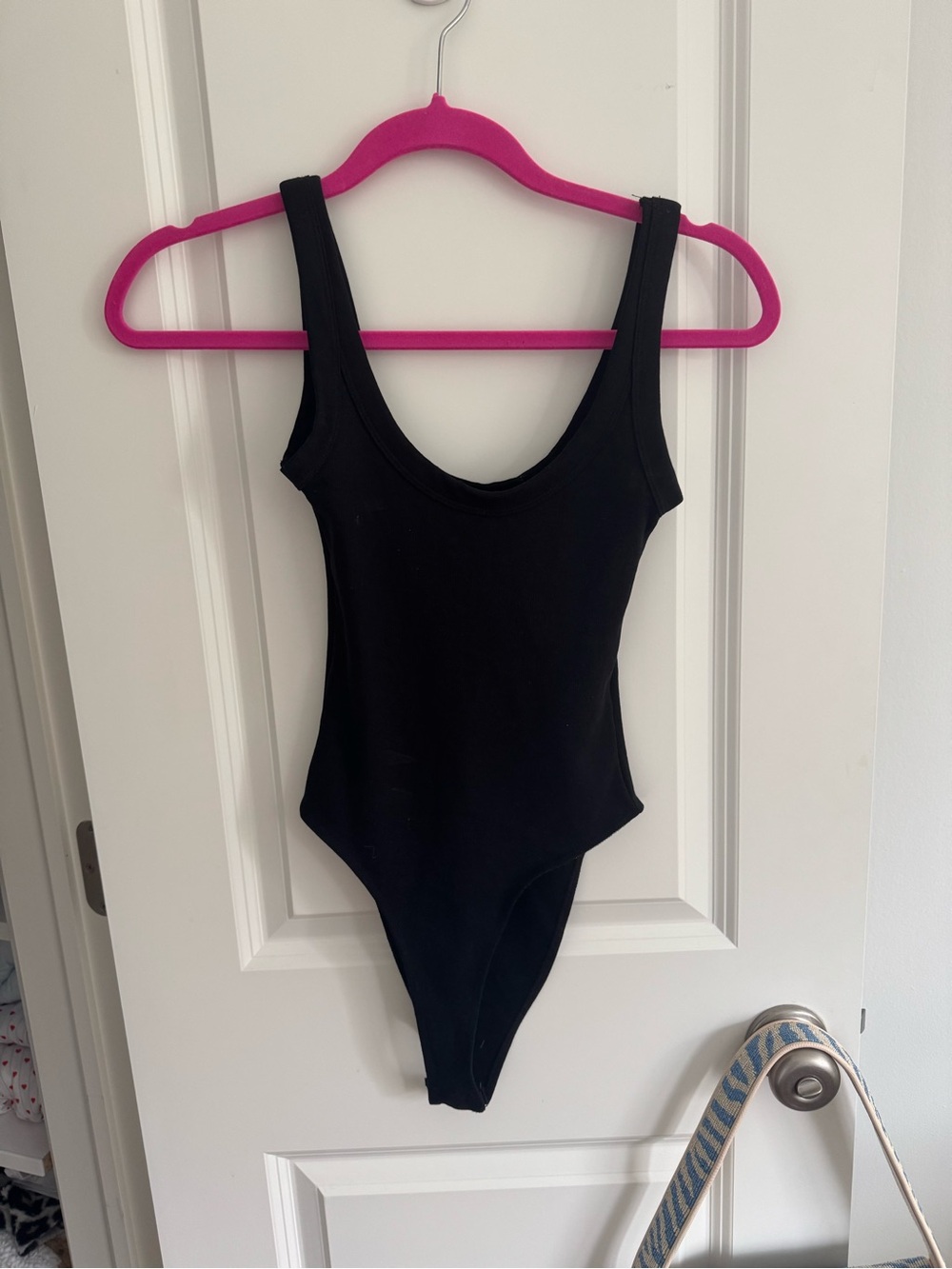 Zara Black Scoop Neck Bodysuit Size Small
